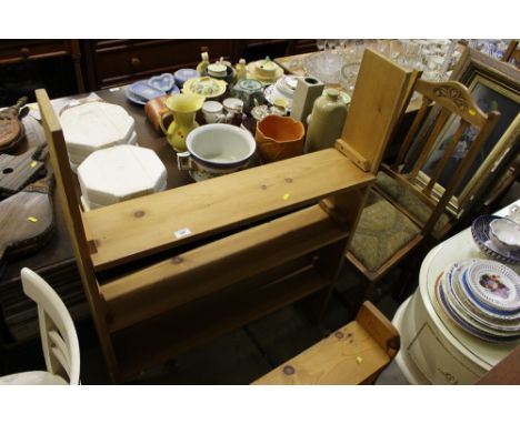 A pine wall shelf