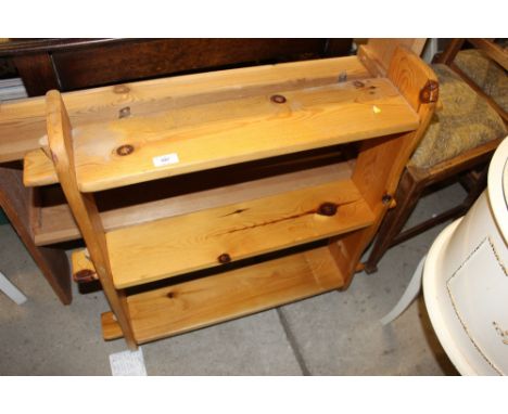 A pine wall shelf