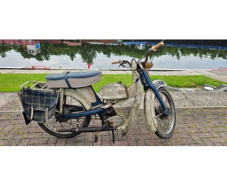 1962 NSU Quickly S/2-23, 49cc, project. Registration number was TFE 17, not recorded with DVLA. Frame number 1624921. Engine 