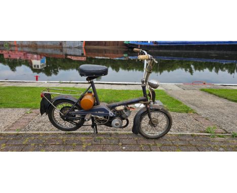 c.1967 Raleigh Wisp, 49cc. Registration number not recorded with DVLA. Frame number not found. Engine number not found. There