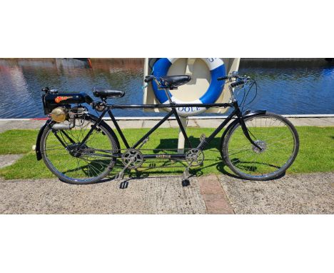 1950 Raleigh Trojan Minimoter, 49cc. Registration number GET 389 (non transferrable). Frame number 402. Engine number B33972.