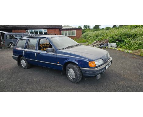 1988 Ford Sierra 2.3 diesel estate. Registration number E761 KSL. VIN number WFONXXGBBN. Engine number not found. Sold with M