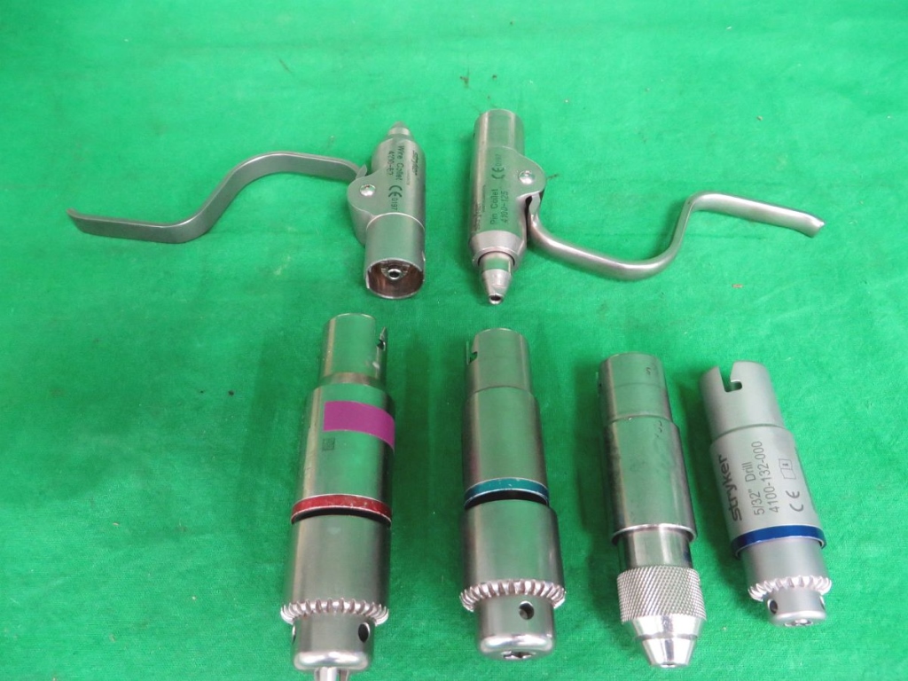 Stryker 4200 Cordless Driver, 4100125 Pin Collet, 410062 Wire Collet