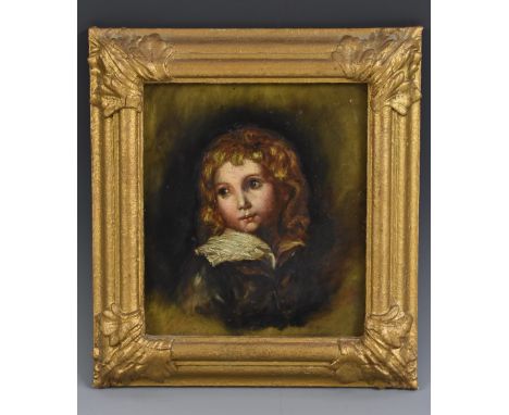 English School (first-second quarter, 19th century)Portrait of a Boy, bust-length, flowing blond hair, wearing Van Dyck costu