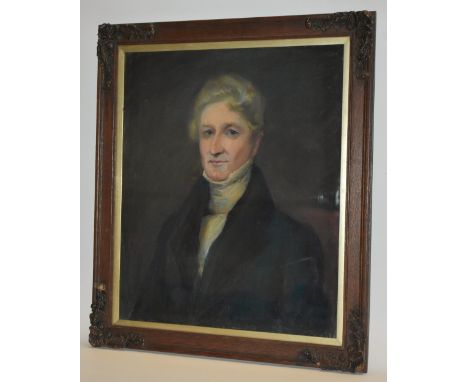 English School (19th century)Portrait of a Gentleman of Titlepastel, 59.5cm x 49cm