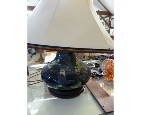 MOORCROFT TABLE LAMP AND SHADE