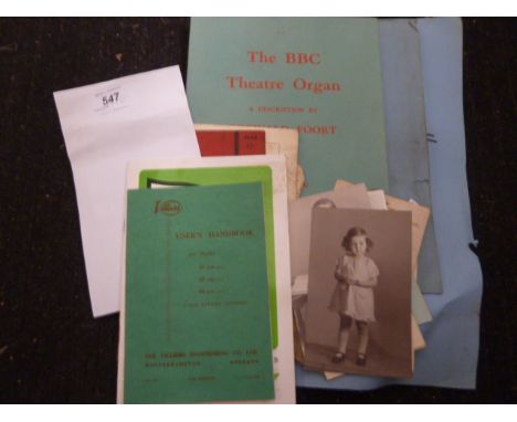 VINTAGE INSTRUCTION MANUALS ATOM TRACTOR,THE BBC THEATRE ORGAN, SCAMMELL SPARE PARTS LIST ETC