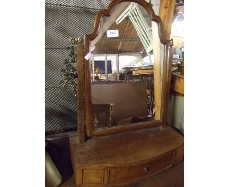 MAHOGANY DRESSING MIRROR WITH DRAWER