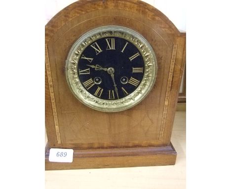 INLAID MANTLE CLOCK WITH KEY