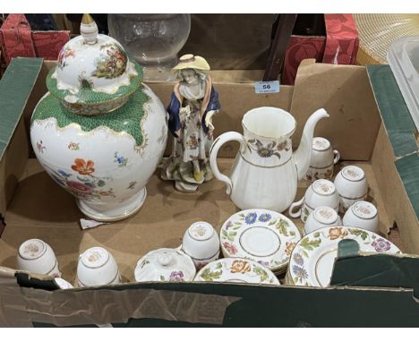 A Royal Worcester part tea service and Dresden Vase and cover