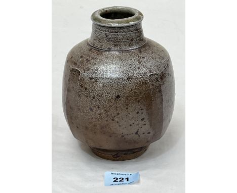 PHIL ROGERS. BRITISH 1951-2020 A salt glazed stoneware bottle vase. Impressed artist's seal. 6¼" high