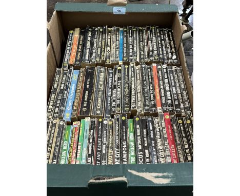 A box of vintage Ace paperbacks