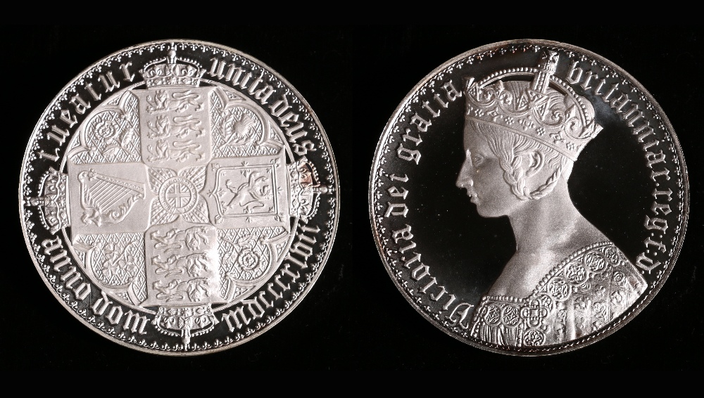 United Kingdom oversize replica Victoria gothic crown mdcccxlvii 1847, proof like finish, 8.9cm d