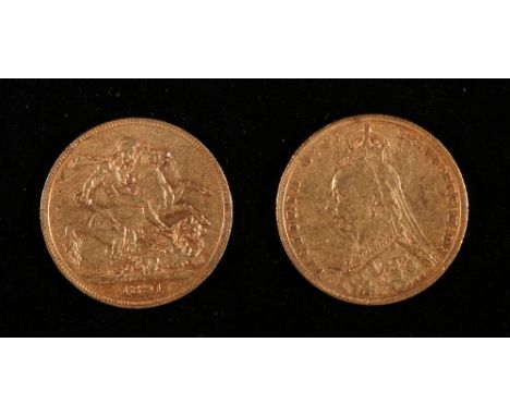 United Kingdom Victoria (1837 - 1901) gold sovereign 1891 mint mark M (Melbourne) S3867, 8g.