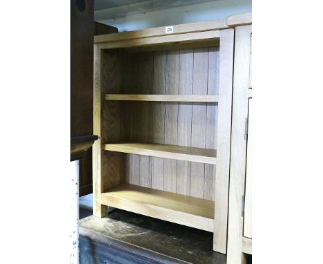 2'6 new light oak open dwarf bookcase 