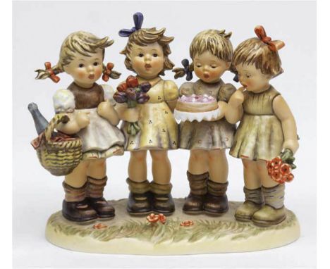   Hummel-Figur "Wir wünschen dir das Beste", m.I. Hummel Century Collection 1991, sign. m.   I. Hummel, polychrom bemalt, 21x