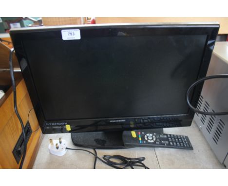 A Digihome flat screen television with remote control