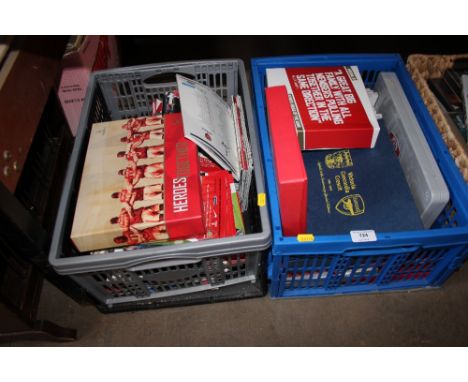 Two boxes of mainly Arsenal memorabilia  