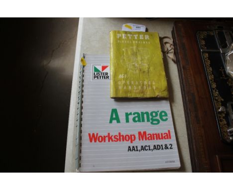 Two Lister Petter engine manuals