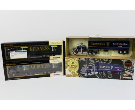 Corgi - Three boxed Limited Edition diecast 1:50 scale model truck from Corgi in 'Guinness' liveries. Lot consists of 76403 S