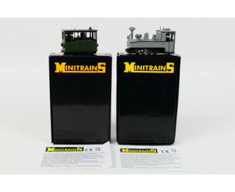 Minitrains - Narrow Gauge - A pair of HOe/009 gauge locomotives to include 1022 Brigadelok Grey Henschel with minor damage to
