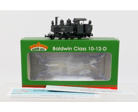 Bachmann Narrow Gauge - A 1:76/009 Scale 391-025 Baldwin Class 10-12-D 778 WDLR Black (Weathered). This item appears to be in