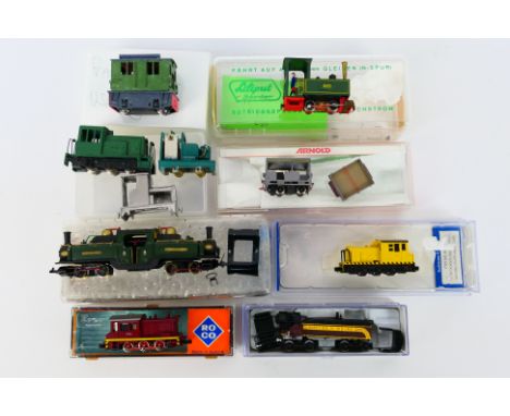Bachmann - Jouef - Roco - Others - Eight 00-9 and N gauge items in predominantly replacement boxes. Some items are kit-built,
