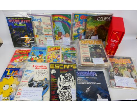 Marvel - Simpsons - Others - A mixed lot of children's comics, books, Sci-Fi and Comic collector magazines. Lot includes Star