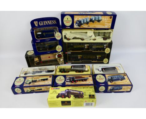 Corgi - A collection of 'Guinness' themed diecast model vehicles from various Corgi ranges. Lot includes #24901 Leyland Beave