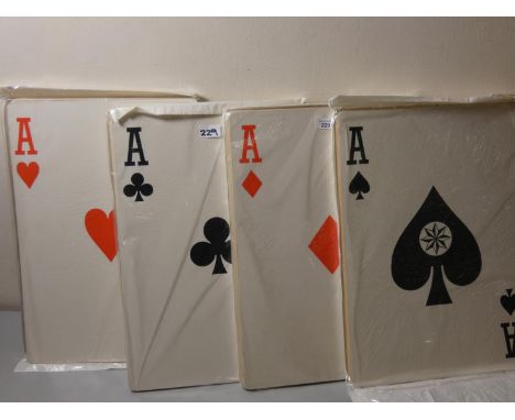 A complete set of oversized playing cards (play your cards right)50cm x 35cm. 