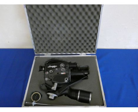 A Beauliou R16 movie camera in alloy case
