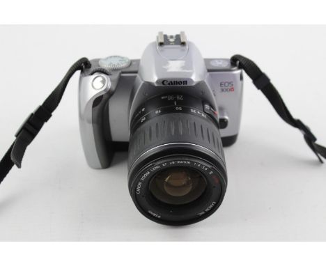 Canon EOS 300V SLR Film Camera w/ Canon EF 28-90mm F/4-5.6 II Lens  Camera is WORKING &amp; in good condition Tested with bat