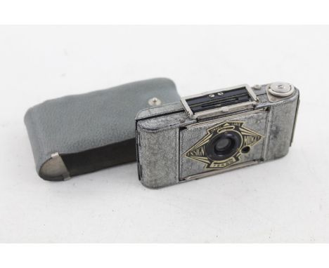 Ensign Midget Vintage Camera Silver Jubilee Edition Circa 1935 With Case   This camera is FULLY WORKING Good condition consid