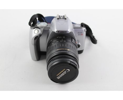 Canon EOS 300V SLR Film Camera w/ Canon EF Ultrasonic 28-105mm F/4-5.6 II Lens  Camera is WORKING &amp; in good condition Tes