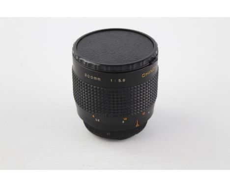 Chinon 300mm F/5.6 Mirror Reflex Camera Lens PK w/ Front Lens Cap  This lens is sold as UNTESTED Please see photographs 