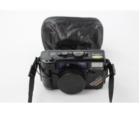 Nikon L35 AW AF Waterproof Compact Film Camera w/ Lens Cap &amp; Case  This camera is WORKING &amp; in a vintage condition Te