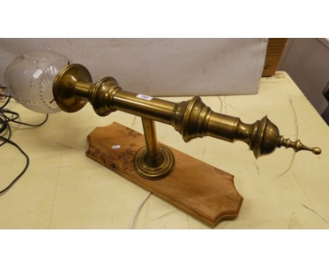 A large brass wall light with glass shade. 80 cm diameter. 