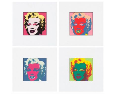 Andy Warhol (Pittsburgh 1928 – 1987 New York). Marilyn Monroe. 19874 Farboffsets, jeweils auf Glanzpapier.  Jeweils 21&nbsp;×