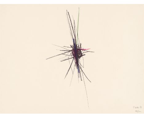 Arnulf Rainer (Baden bei Wien 1929 – lebt in Enzenkirchen und auf Teneriffa). „Zentralformation 51“. 1971Farboffset auf feste