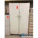 2- door metal storage cabinet and (2) 4-drawer file cabinets