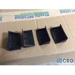 Lot of asst LEFT and RIGHT side 3 inch plastic pallet corner protectors and U-Shaped plastic