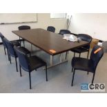 4 X 8 foot formica conference table with (8) upholstered side chairs