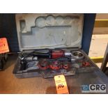 Ridgid 600 portable hand held pipe threadder with (4) dies and case