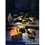Lot of DeWalt cordless hand tools including (5) asst drills with chargers