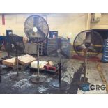 Lot of (4) 30 inch diameter pedestal shop fans