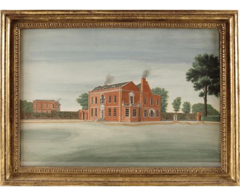 English School (late 18th century)  Cannons Hill, near Cheshunt, Hertfordshire, Gouache Inscribed to verso 'James Baden Esqr.