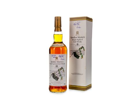 MACALLAN 'SPEAKER'S MARTIN'S' 10 YEARS OLD Single Malt Scotch Whisky Front label and carton signed. 700ml, 40% volume, in car