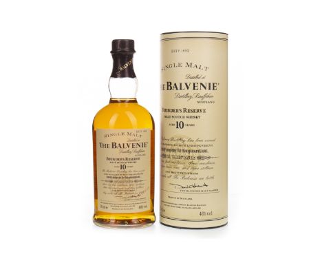 BALVENIE FOUNDER'S RESERVE AGED 10 YEARS Single Malt Scotch Whisky 70cl, 40% volume, in tube