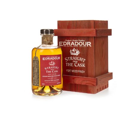 EDRADOUR STRAIGHT FROM THE CASK PORT FINISH AGED 11 YEARS Single Malt Scotch Whisky Distiled 25 January 1994, matured in cask