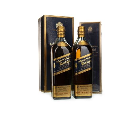 JOHNNIE WALKER BLUE LABEL (2) Blended Scotch Whisky 75cl, 43% volume, in box. Two bottles.